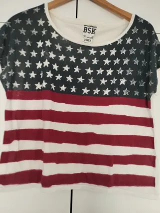 Camiseta, Estrellas y Rayas de Bershka