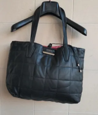 Borsa Shopping Guess Double Face Nera/Rossa