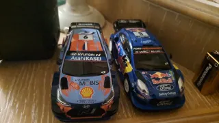 2 Coches de Rally Escalextric Hyundai y Ford