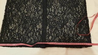 Camisa de encaje negro con botones