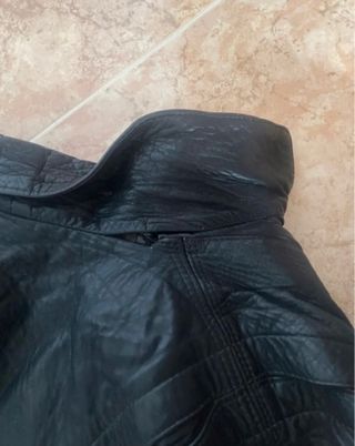 Chaqueta Cuero Vintage Negra