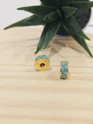 Charms Pandora Dorado Turquesa