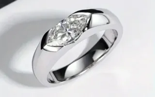 Anillo Plata y Moissanita Marquise