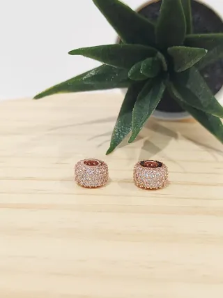 2 Charms Pandora tono oro rosa