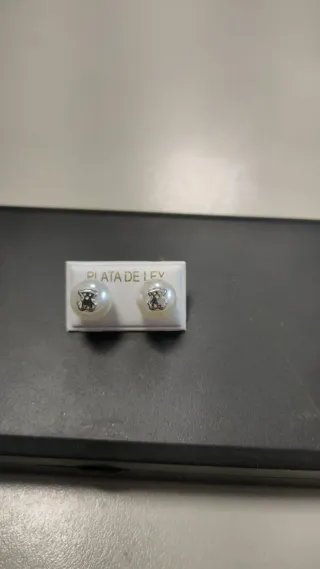 Pendientes de plata con perla