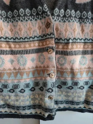 Chaleco vintage estampado talla M