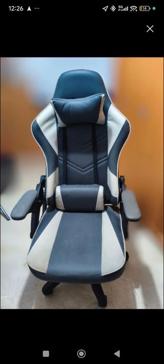 Sillón Gamer Negro y Blanco