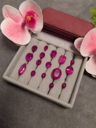 Lote de rubíes naturales