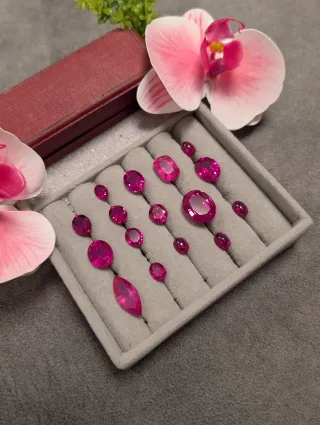 Lote de rubíes naturales