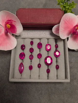 Lote de rubíes naturales