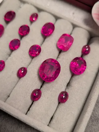 Lote de rubíes naturales