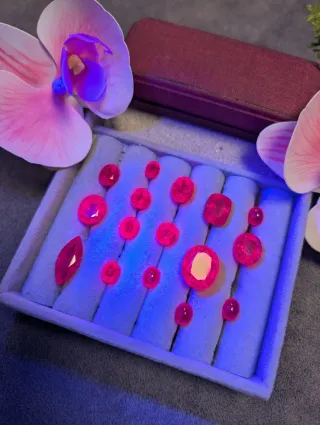 Lote de rubíes naturales