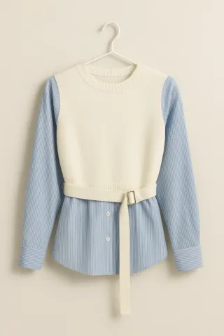 Camisa Zara efecto chaleco Talla XS-S