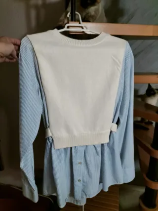 Camisa Zara efecto chaleco Talla XS-S