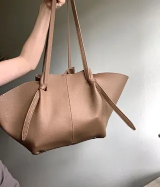 Bolso de mano beige/marrón