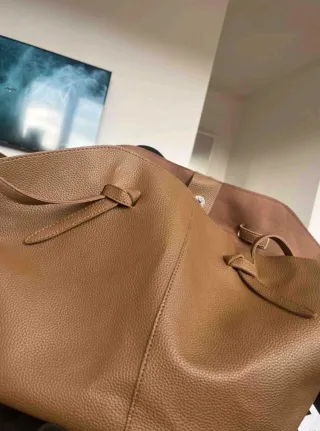Bolso de mano beige/marrón