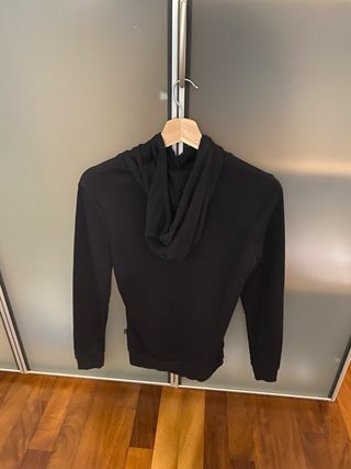 Sudadera Puma Negra con Logo Blanco