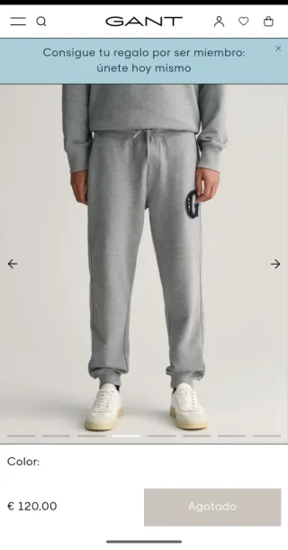 Pantalones grises Gant con logo