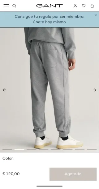 Pantalones grises Gant con logo