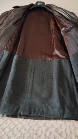 Cazadora Parka Marrón Talla L cuero como nuev