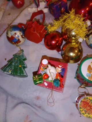 Lote Antiguo Decoración Árbol Navidad