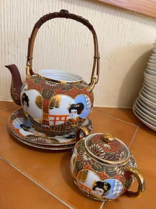 Juego de té porcelana japonesa antiguo