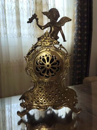 Reloj Bronce Rococó Ángel