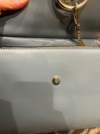 Borsa Chloe Pelle Azzurra e Camoscio Oro