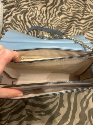 Borsa Chloe Pelle Azzurra e Camoscio Oro