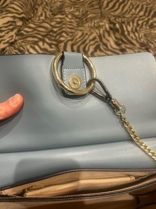 Borsa Chloe Pelle Azzurra e Camoscio Oro