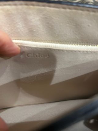 Borsa Chloe Pelle Azzurra e Camoscio Oro