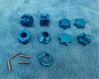 4 Hexágonos Rueda RC 17mm Colores