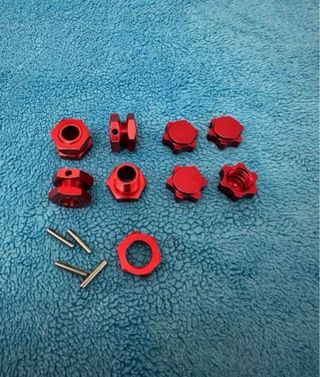 4 Hexágonos Rueda RC 17mm Colores