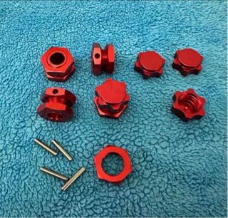 4 Hexágonos Rueda RC 17mm Colores