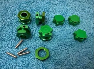 4 Hexágonos Rueda RC 17mm Colores