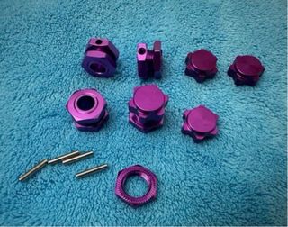 4 Hexágonos Rueda RC 17mm Colores