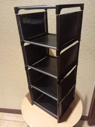 Zapatero Negro 5 Niveles 26x26x73