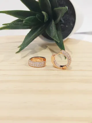 Pendientes Aro Pandora Tono Oro Rosa