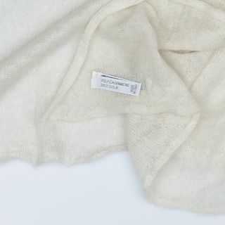 Foulard Faliero Sarti Cashmere e Seta Bianco Panna