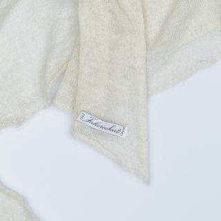 Foulard Faliero Sarti Cashmere e Seta Bianco Panna