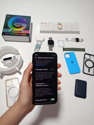 iPhone 12 mini + Smartwatch + Cargador