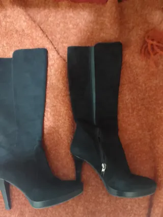 Stivali in vero cuoio neri