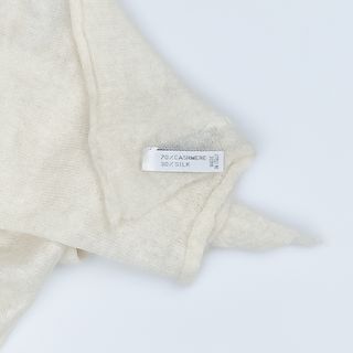 Foulard Faliero Sarti Cashmere e Seta Bianco Panna
