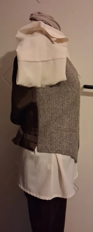 Gilet panciotto fantasia tweed