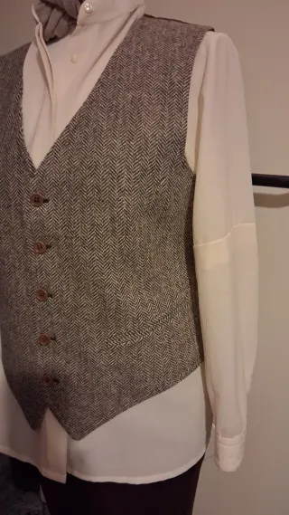 Gilet panciotto fantasia tweed
