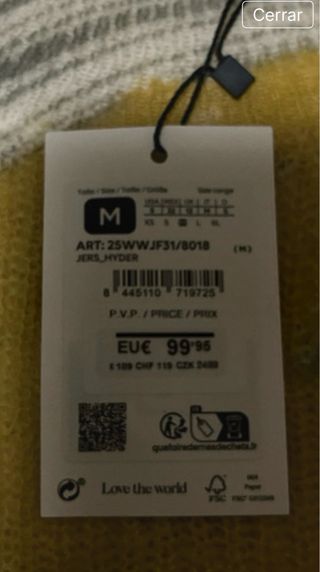 Jersey Desigual sin estrenar talla M