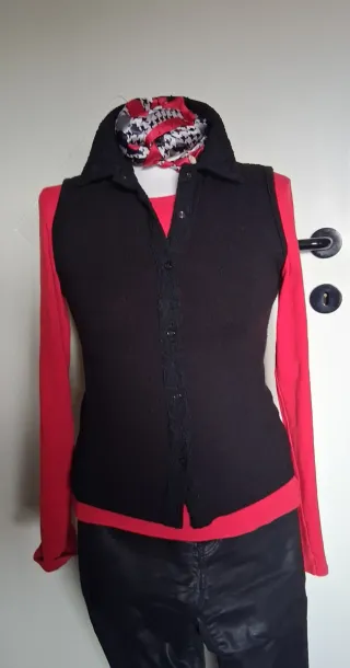 Maglietta Benetton rossa donna