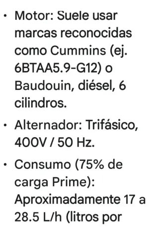 GMI Generador 165 kVA