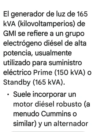 GMI Generador 165 kVA
