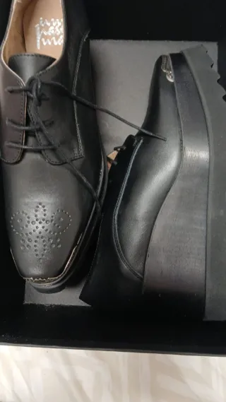 Zapatos de plataforma negros talla 38
